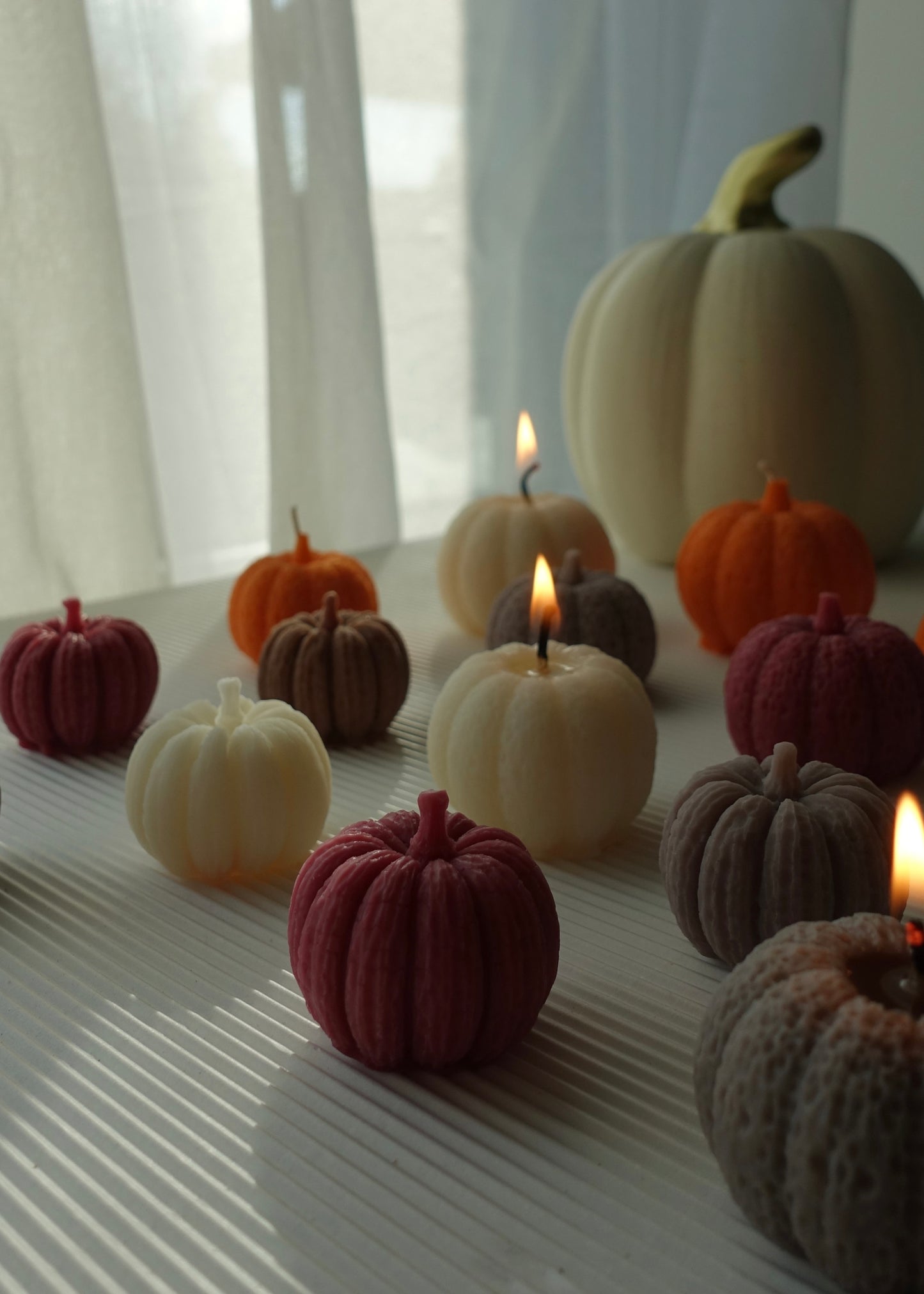 3er Set Kürbis-Kerzen 🎃