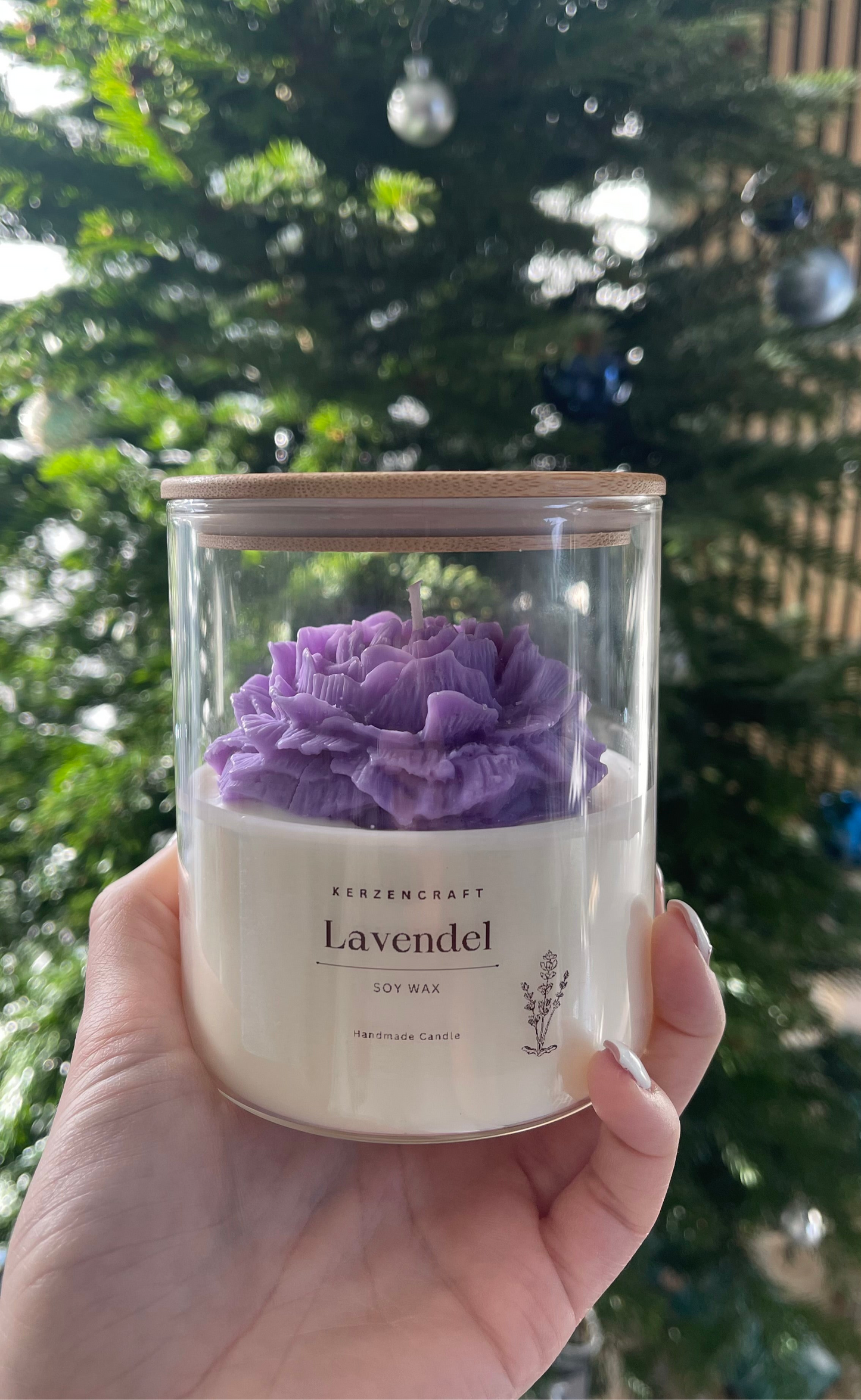Lavendel Rosen Duftkerze 💜