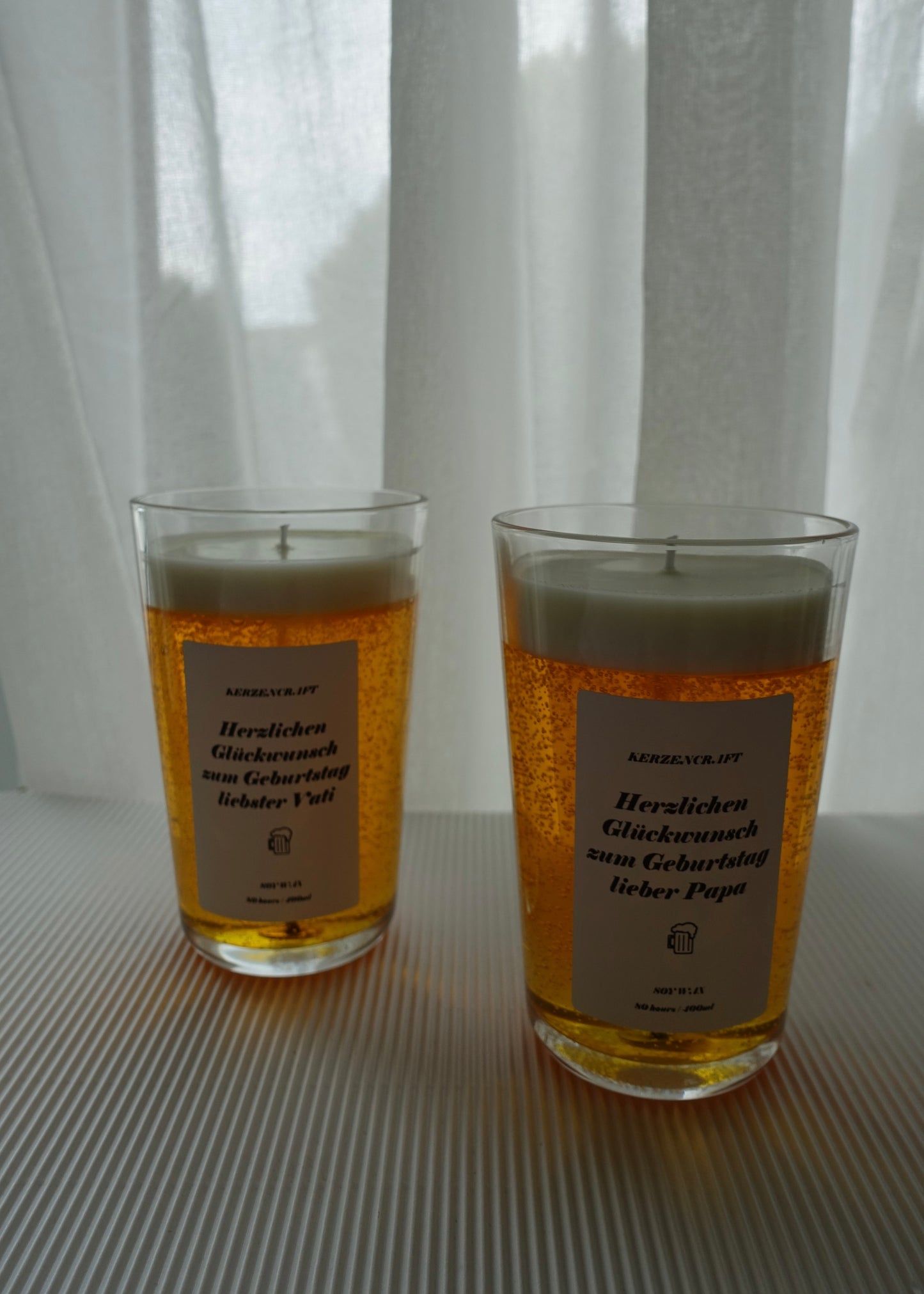 Vatertagskerze Bier im Glas 🍻