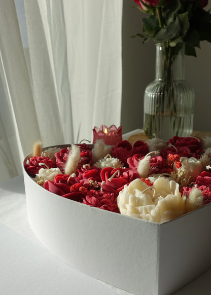 Kerzenblumenstrauß-Box „Valentine Rose“ 💝