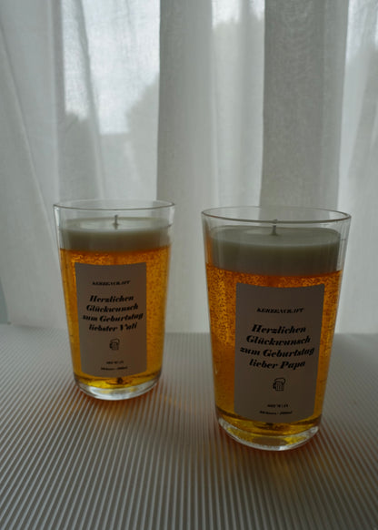 Vatertagskerze Bier im Glas 🍻