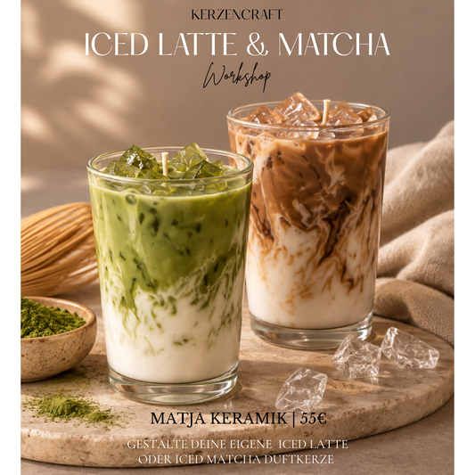 Kerzen-Workshop: Iced Latte / Iced Matcha Duftkerze selbst gestalten