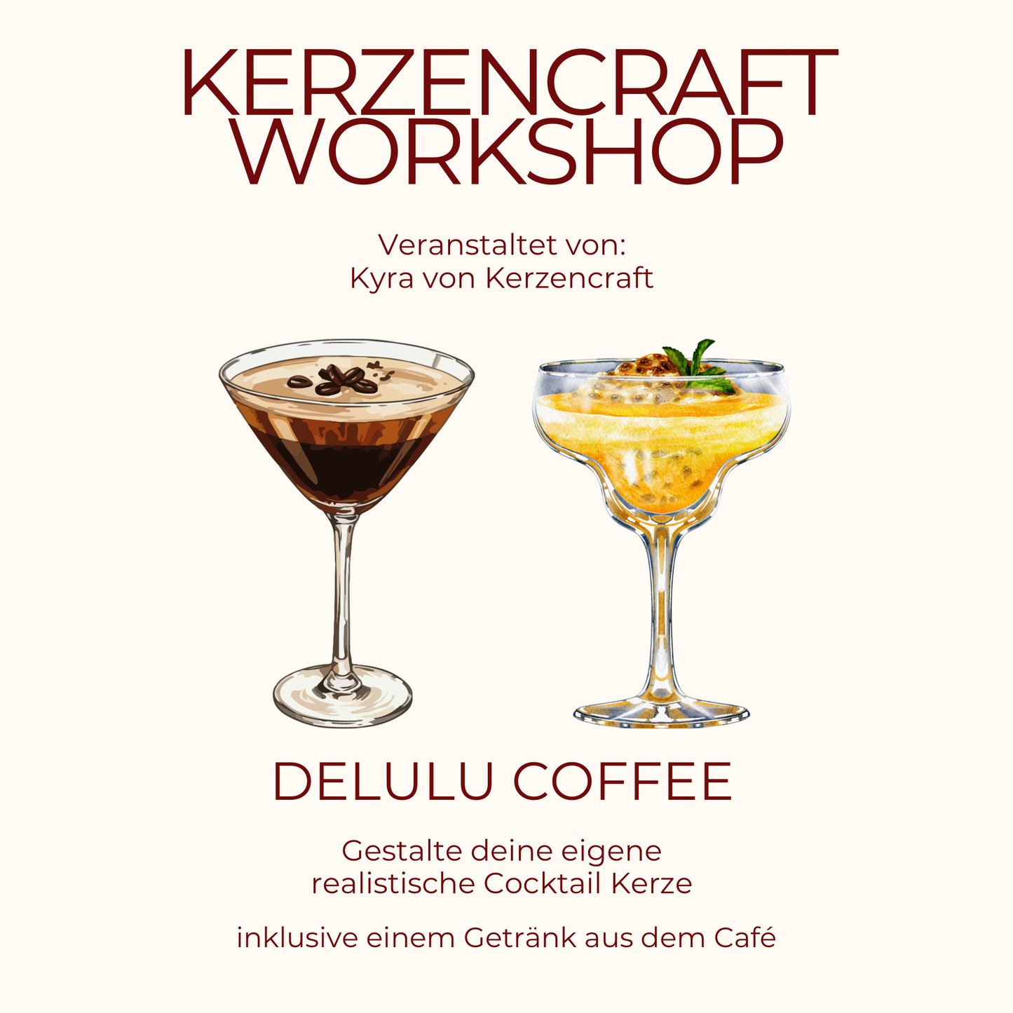 Kerzen-Workshop: Cocktail Duftkerze selbst gestalten