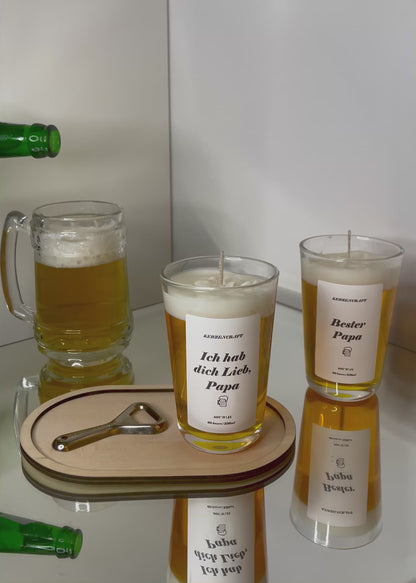Vatertagskerze Bier im Glas 🍻